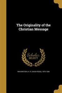 Couverture_The Originality of the Christian Message