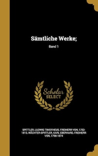 Couverture_Sämtliche Werke;; Band 1