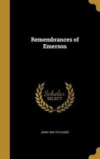 Couverture_Remembrances of Emerson