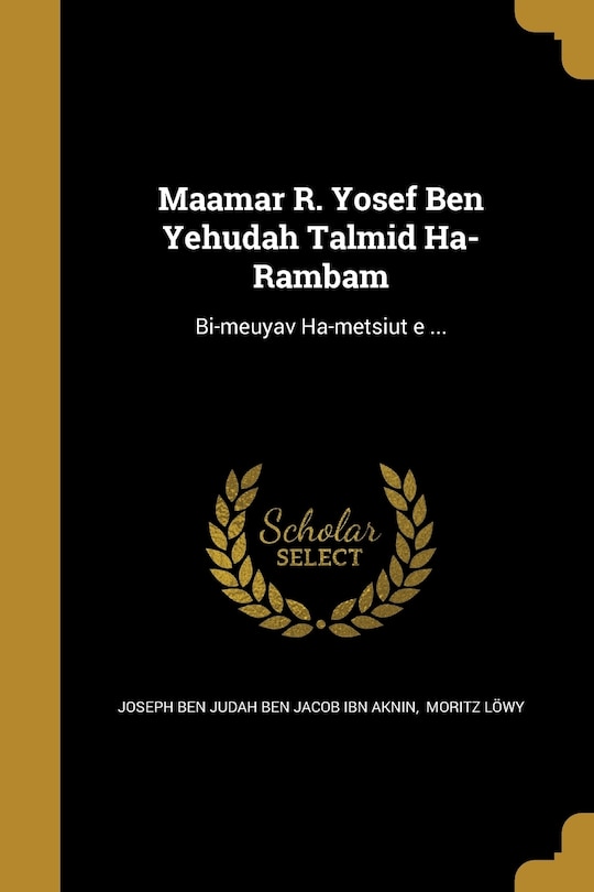 Maʾamar R. Yosef Ben Yehudah Talmid Ha-Rambam