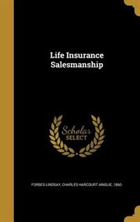 Front cover_Life Insurance Salesmanship