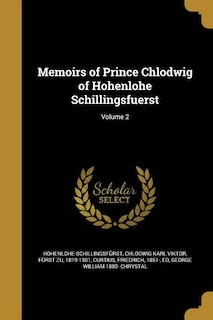 Couverture_Memoirs of Prince Chlodwig of Hohenlohe Schillingsfuerst; Volume 2