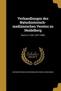 Front cover_Verhandlungen des Naturhistorisch-medizinischen Vereins zu Heidelberg; Band n.F.