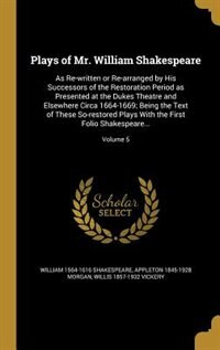 Front cover_Plays of Mr. William Shakespeare