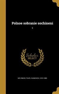 Couverture_Polnoe sobranie sochineni; 5