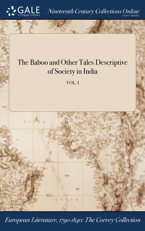 Couverture_The Baboo and Other Tales Descriptive of Society in India; VOL. I