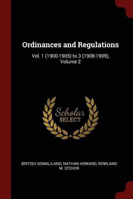 Front cover_Ordinances and Regulations