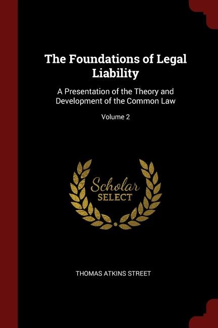 Couverture_The Foundations of Legal Liability