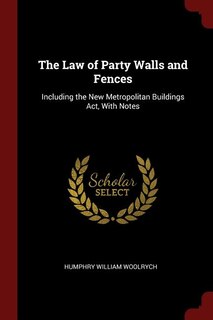 Couverture_The Law of Party Walls and Fences