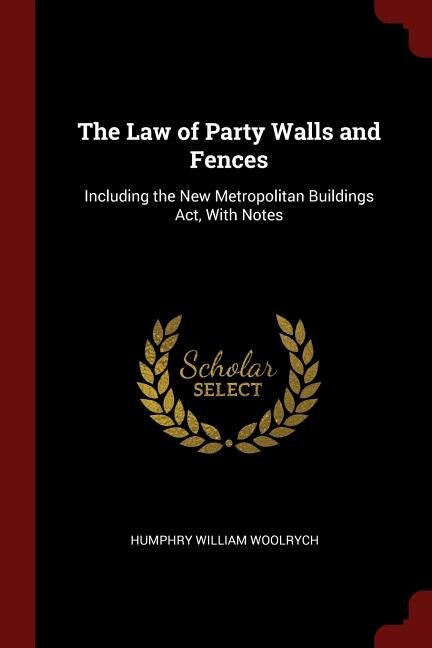 Couverture_The Law of Party Walls and Fences