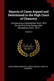 Front cover_Reports of Cases Argued and Determined in the High Court of Chancery