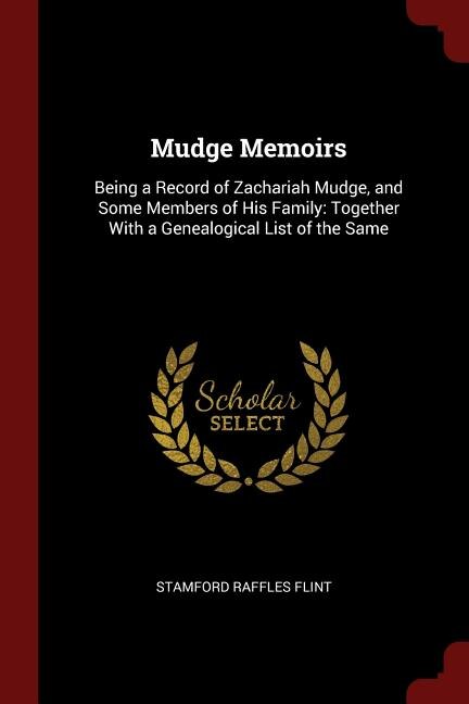 Front cover_Mudge Memoirs