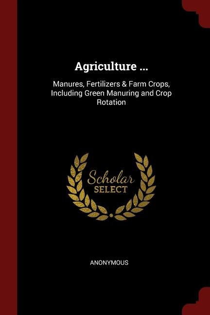 Front cover_Agriculture ...