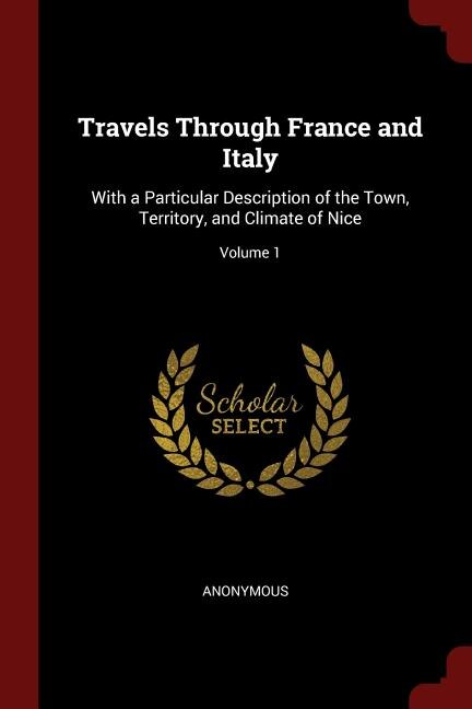 Couverture_Travels Through France and Italy