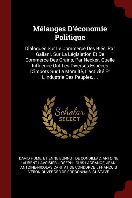 Couverture_Mélanges D'économie Politique