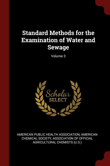 Couverture_Standard Methods for the Examination of Water and Sewage; Volume 3