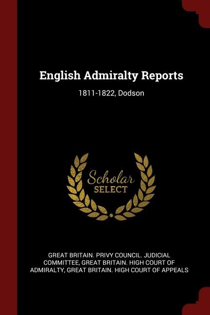 Front cover_English Admiralty Reports