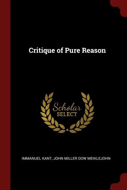 Front cover_Critique of Pure Reason