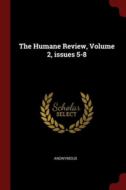 Couverture_The Humane Review, Volume 2, issues 5-8