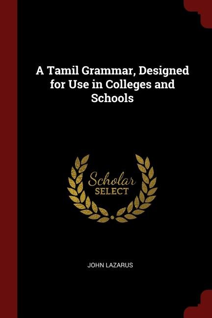 Couverture_A Tamil Grammar, Designed for Use in Colleges and Schools