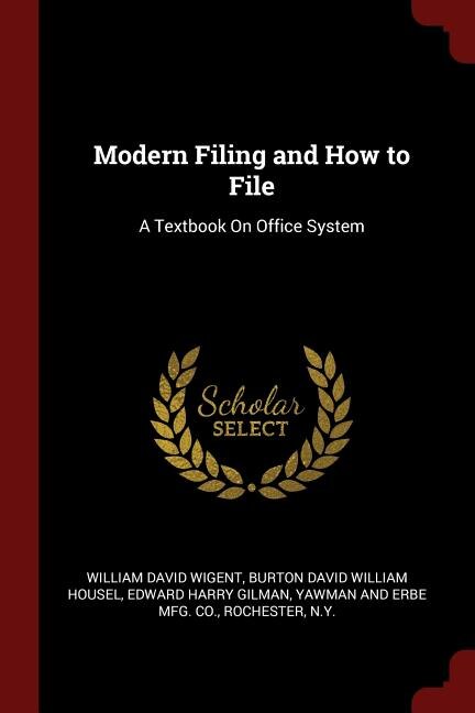 Couverture_Modern Filing and How to File