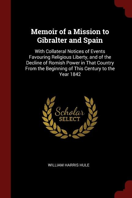 Front cover_Memoir of a Mission to Gibralter and Spain