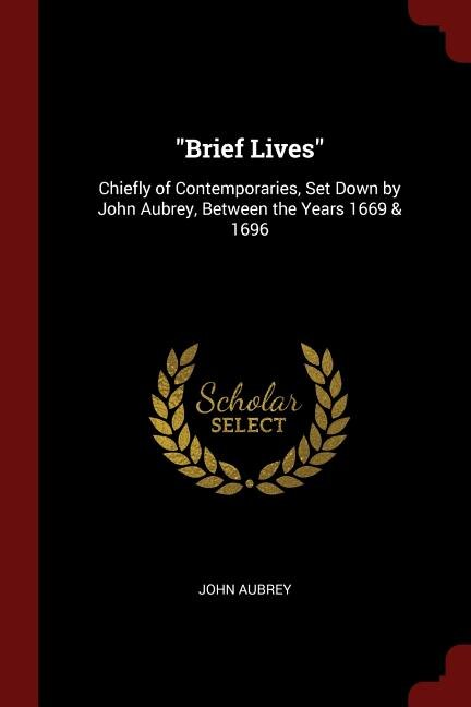 Front cover_Brief Lives