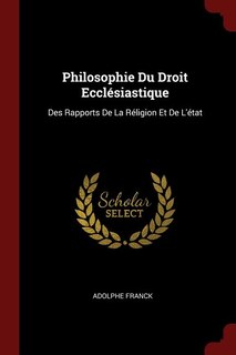 Front cover_Philosophie Du Droit Ecclésiastique