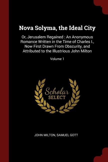 Front cover_Nova Solyma, the Ideal City