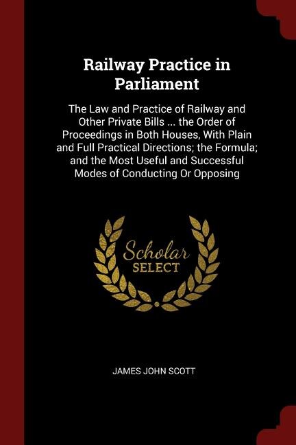 Couverture_Railway Practice in Parliament