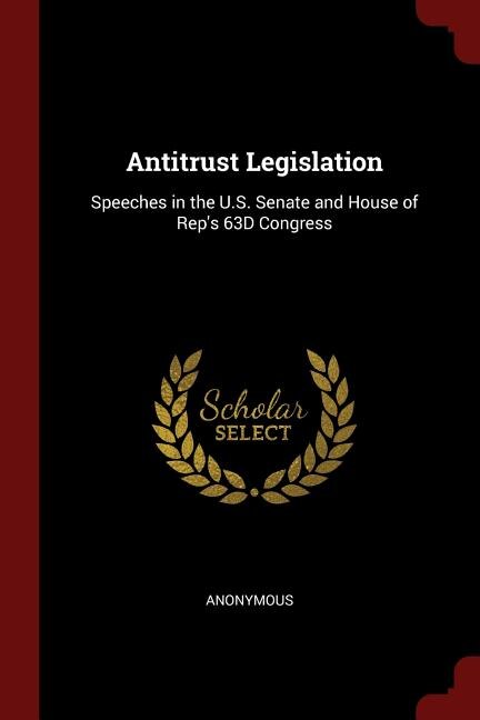 Front cover_Antitrust Legislation