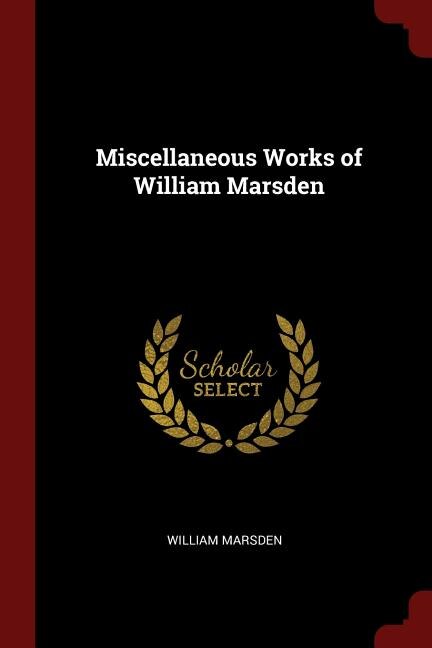 Front cover_Miscellaneous Works of William Marsden
