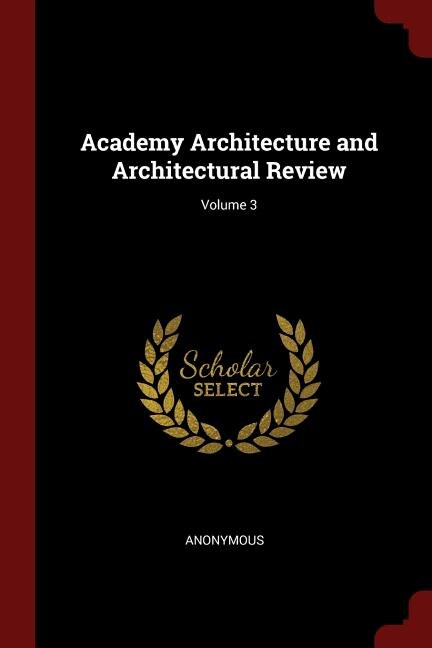 Couverture_Academy Architecture and Architectural Review; Volume 3