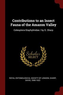 Couverture_Contributions to an Insect Fauna of the Amazon Valley