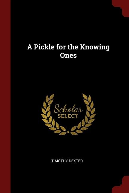 Front cover_A Pickle for the Knowing Ones