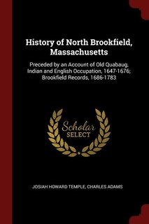 Couverture_History of North Brookfield, Massachusetts