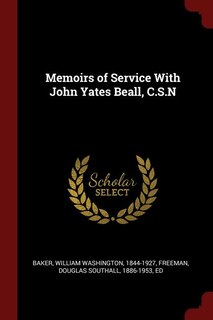 Couverture_Memoirs of Service With John Yates Beall, C.S.N