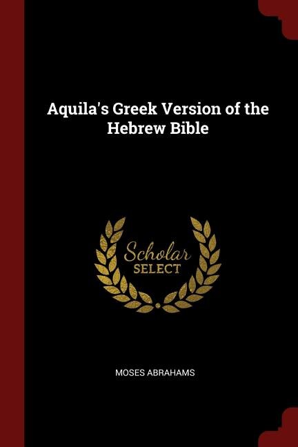 Couverture_Aquila's Greek Version of the Hebrew Bible