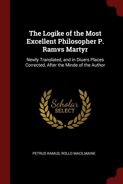 Front cover_The Logike of the Most Excellent Philosopher P. Ramvs Martyr