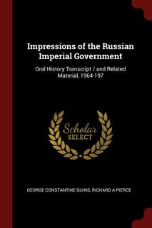 Couverture_Impressions of the Russian Imperial Government