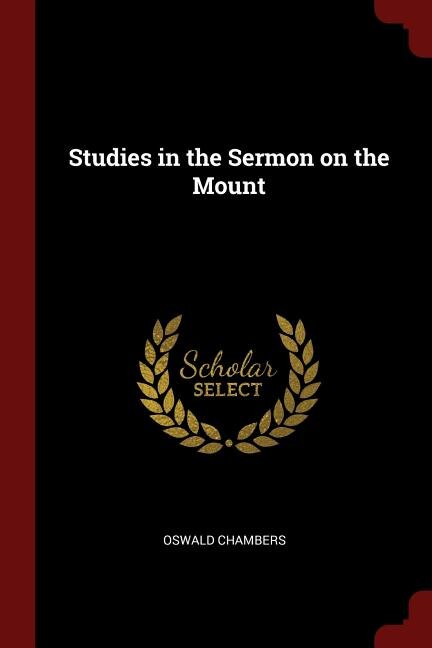 Front cover_Studies in the Sermon on the Mount
