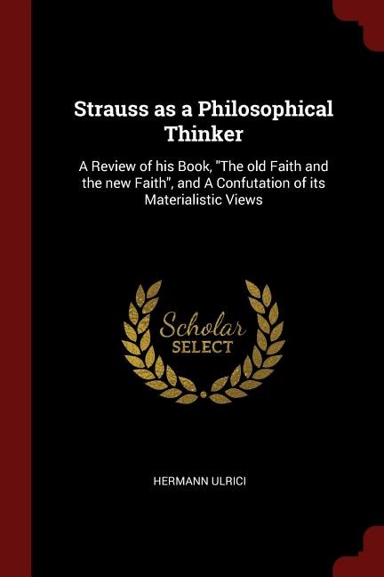 Front cover_Strauss as a Philosophical Thinker