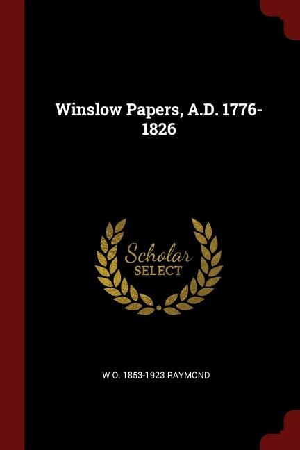 Front cover_Winslow Papers, A.D. 1776-1826