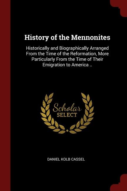 Couverture_History of the Mennonites
