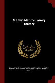 Front cover_Maltby-Maltbie Family History