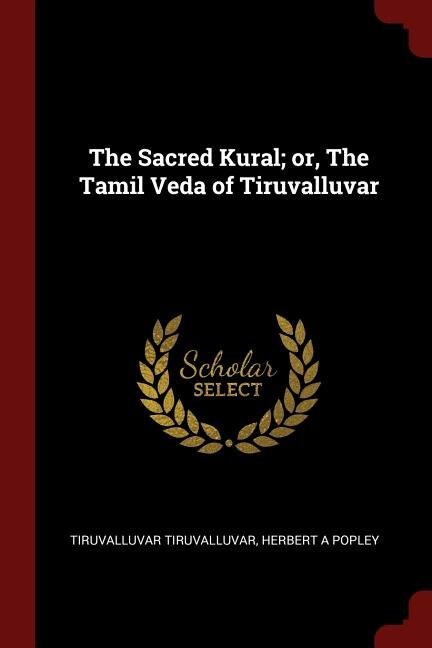 Couverture_The Sacred Kural; or, The Tamil Veda of Tiruvalluvar