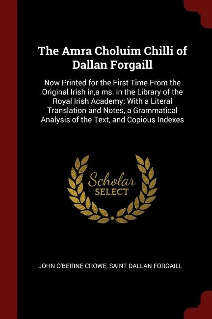 Couverture_The Amra Choluim Chilli of Dallan Forgaill