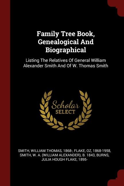 Front cover_Family Tree Book, Genealogical And Biographical
