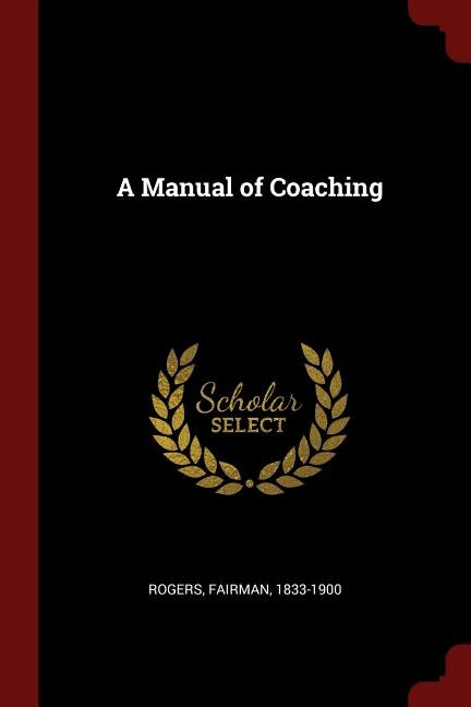 Front cover_A Manual of Coaching