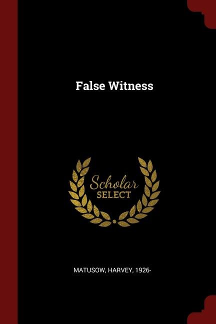 Front cover_False Witness